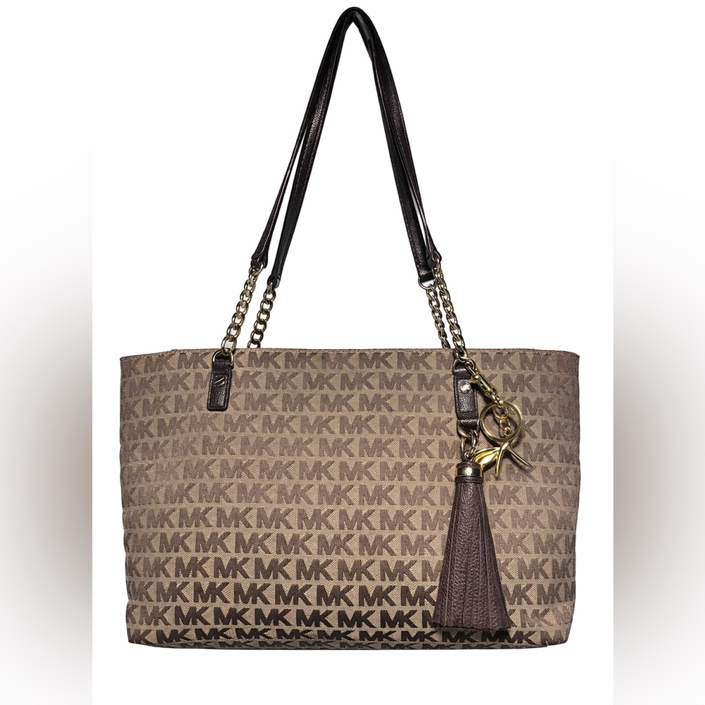 Michael Kors tote Tan and Brown Logo Tote - Picture 2 of 13